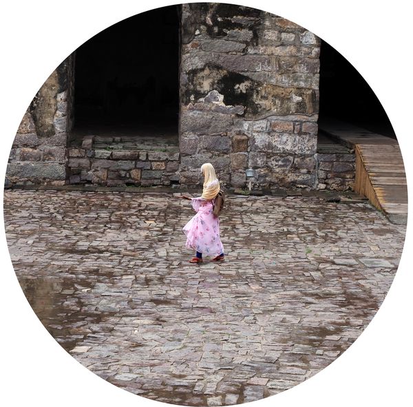 een binnenplaats van het fort, Hyderabad, Telangana • India